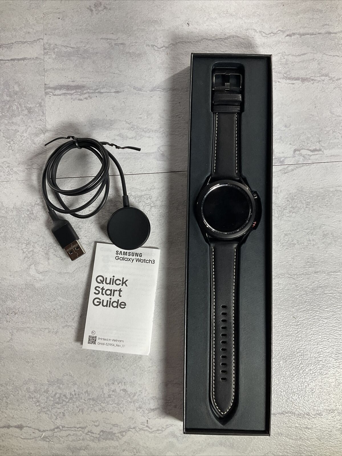 Samsung Galaxy Watch 3 (45mm, GPS, Bluetooth, Unlocked LTE) Mystic Black US (6924160827575)